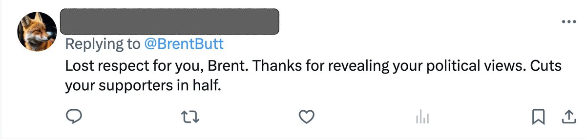 Deepest apologies to any of my supporters who have been cut in half.