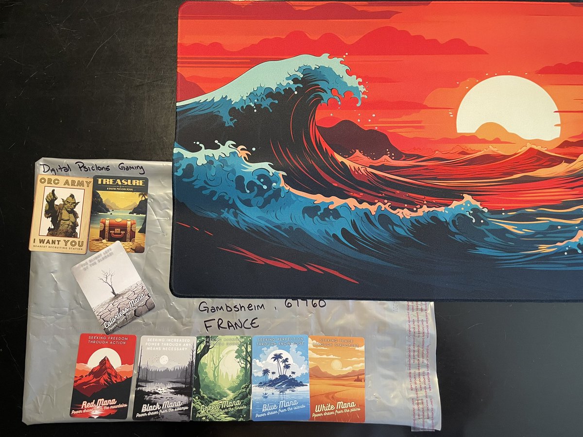 I got the privilege of shipping an order to France today!  I’ve now shipped to three different continents!  Thank you all for spreading the word!!

#Grateful #MagicTheGathering #SmallBiz