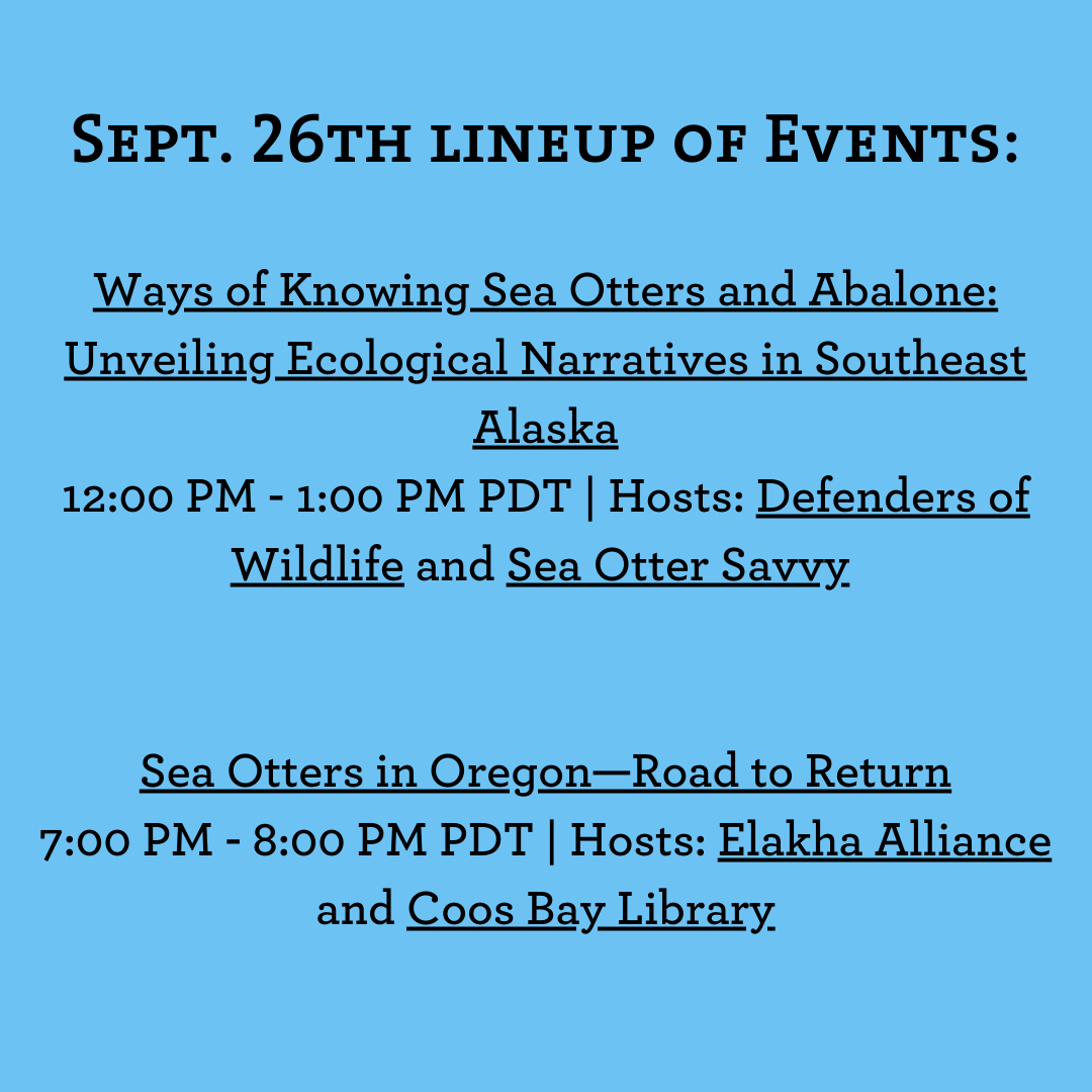 TheOtterProject's tweet photo. Visit https://t.co/zh5xnngmIU to reserve your spot for the "Ways of Knowing Sea Otters and Abalone" webinar! https://t.co/KDBQvJy7Gg