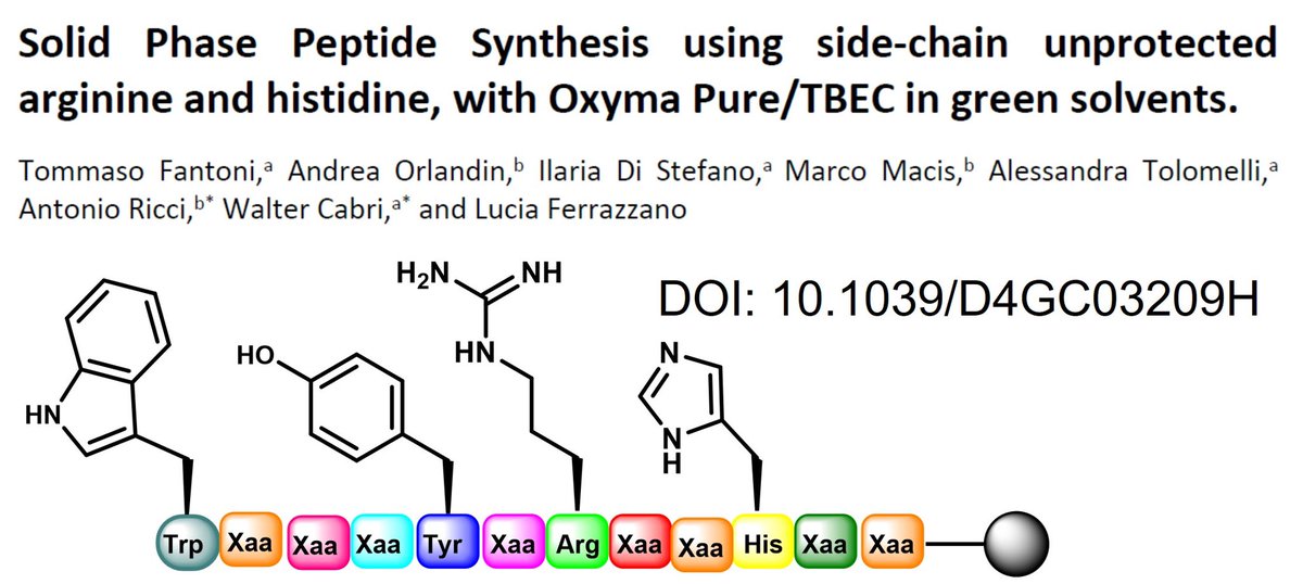 walter cabri (@cabriwalter) on Twitter photo If it isn’t simple it isn’t industrial. Look for our recent paper on Green Chemistry “SPPS using side chain naked Arg, His, Trp, and Tyr via TBEC/Oxima Pure.”Atom economy. PMI. Working for sustainability! If it isn’t simple it isn’t industrial. Look for our recent paper on Green Chemistry “SPPS using side chain naked Arg, His, Trp, and Tyr via TBEC/Oxima Pure.”Atom economy. PMI. Working for sustainability!