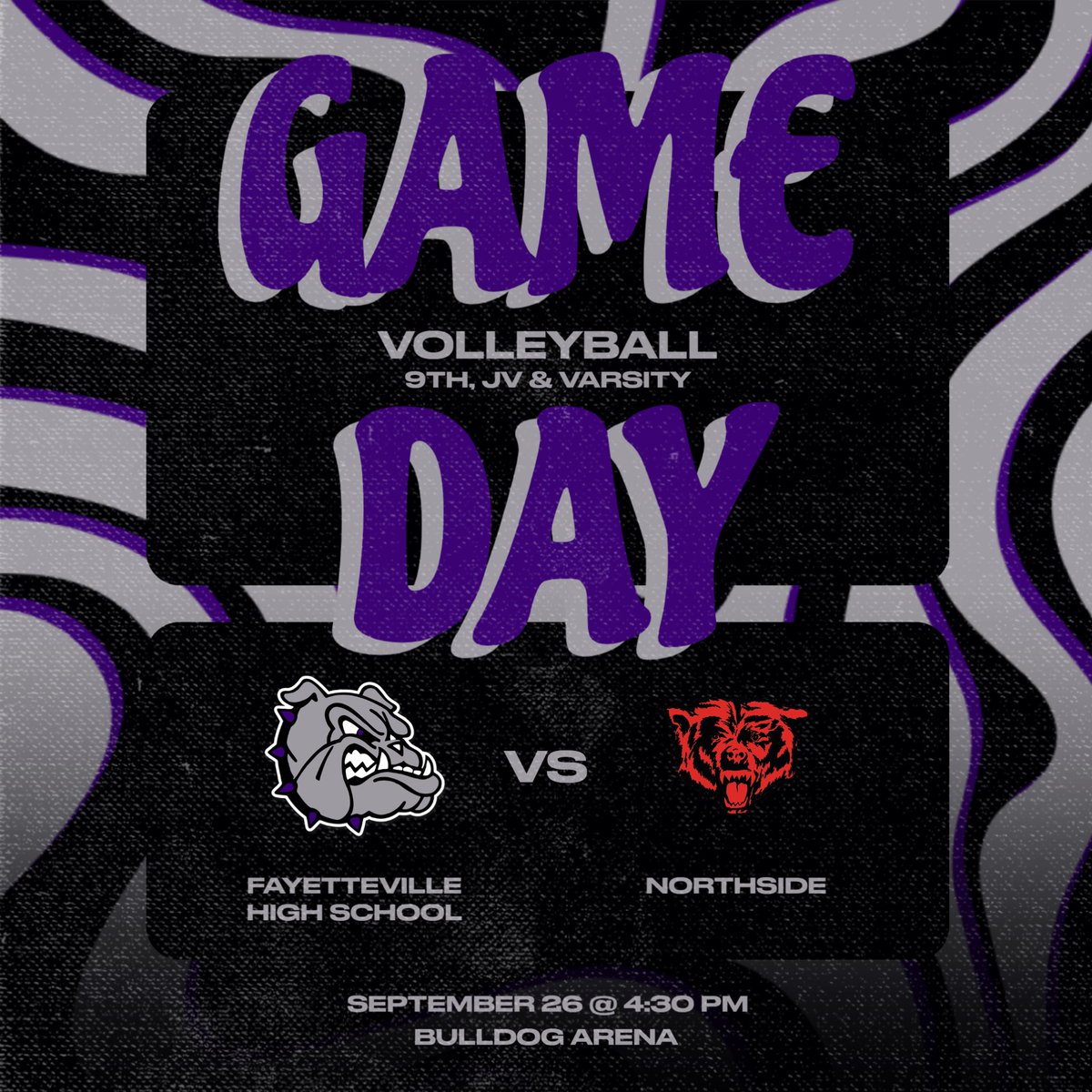 FayBulldogs's tweet photo. Hey Bulldog Fam! It’s game day for Tennis and Volleyball! Let’s rally together to support our teams! #bulldogs #arprep #highschoolathletics #PurpleDNA https://t.co/GS5d9RwUvW