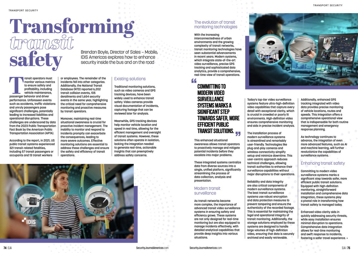 CostarHD's tweet photo. Did you catch our article in @SJA on transforming transit safety? Our very own Director of Mobile Sales, @ Brendan Boyle explores how to improve safety inside a bus and on the road. Read it here:  https://t.co/Zd4fzcaNcD https://t.co/U7wYtiU0x5