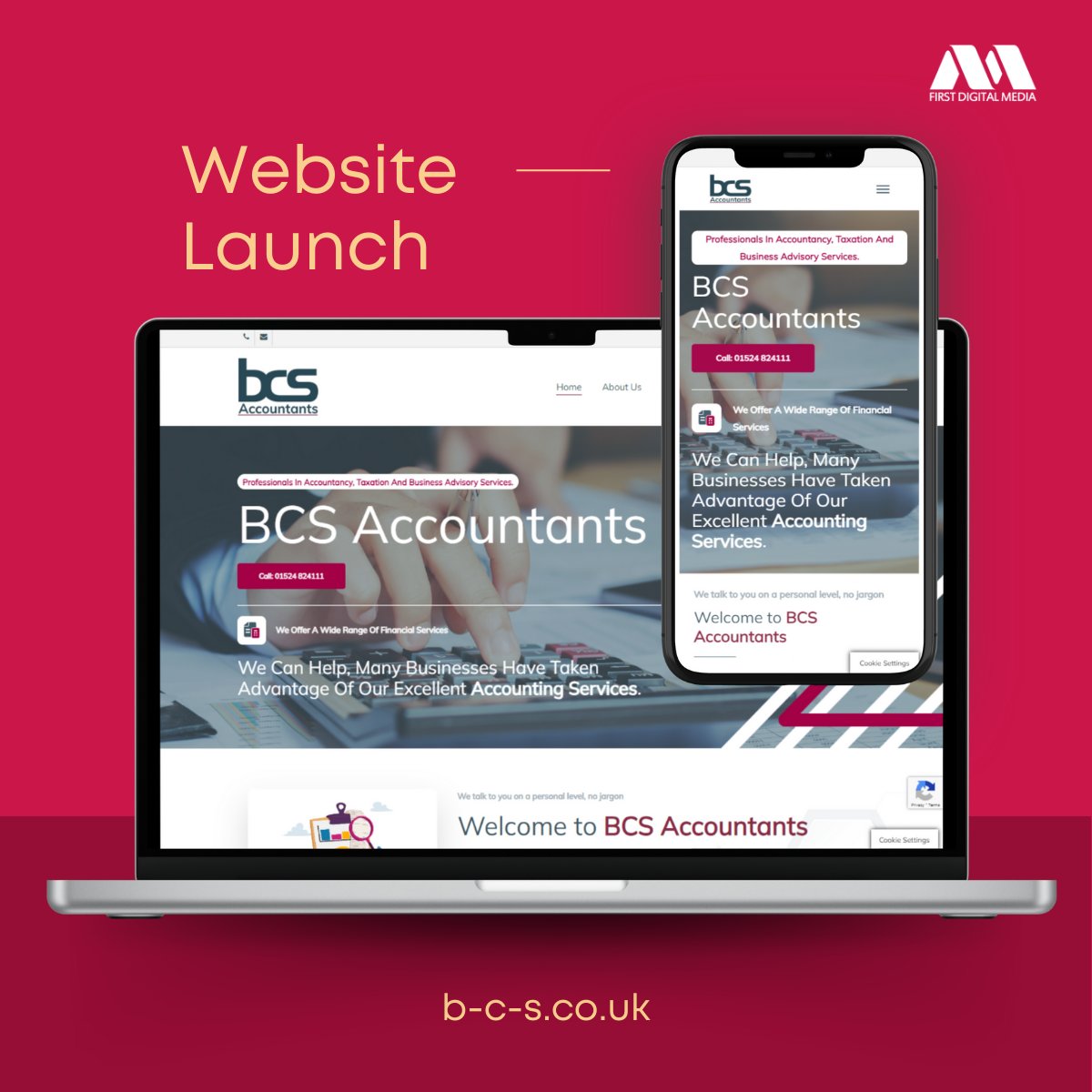 Website Launch 🚀

The First Digital Media team are delighted to showcase one of our latest website launches. ⭐

As part of the ICS Accounting group, our team designed this sleek and modern website for local business, BCS Accountants; b-c-s.co.uk

#WebsiteDesign