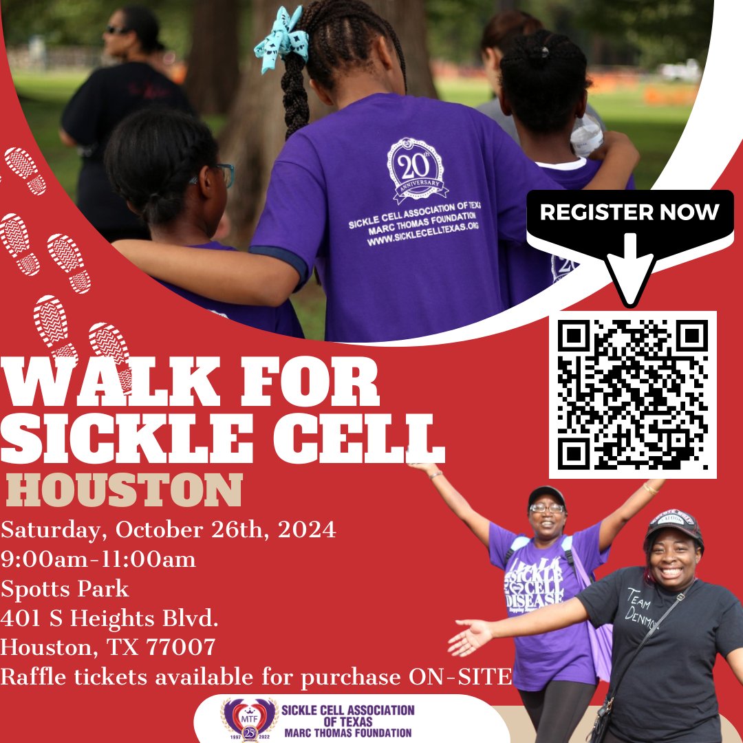 Only 1 more month for Walk for Sickle Cell Houston! Promote education within the community about the challenges faced by those affected by sickle cell disease. Join our event, spread the word by sharing our flyer!
Register at runsignup.com/Race/TX/Housto…
#WalkforSickleCell