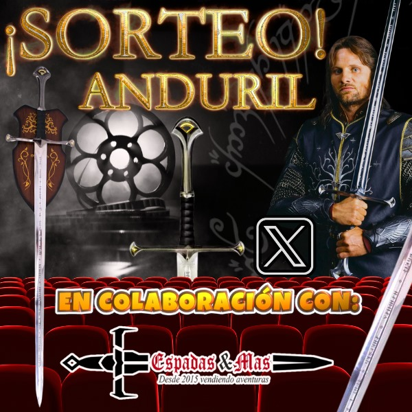 ¡🎁SORTEO DE ESPADA DE ARAGORN ANDURIL aprovechando #TheRingsOfPower 🚨 

VALORADO en más de 100 Euros.  
[Envío Internacional]    

Para participar  👇
* Dar Rt a este tweet.  
* Menciona a un amigo.
* Seguir a <a href="/espadasymas/">Espadas Y Más</a> y <a href="/SitoCinema/">SitoCinema</a>

8 de Octubre anunciaré ganador aquí.