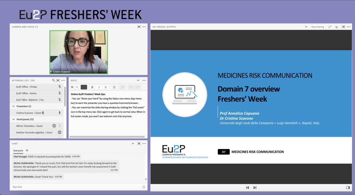 Eu2P (@eu2p) on Twitter photo #Eu2PFW Now let's see the Medicines risk communication courses with Cristina Scavone <a href="/unicampania/">UniversitàVanvitelli</a> #Eu2PFW Now let's see the Medicines risk communication courses with Cristina Scavone <a href="/unicampania/">UniversitàVanvitelli</a>