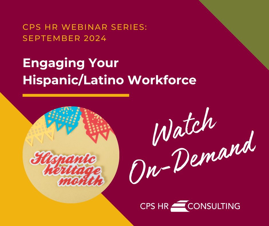 If you missed last week’s webinar, “Engaging Your Hispanic Workforce,” you can access the on-demand version to learn practical inclusion strategies. Watch here! bit.ly/4dD31A7