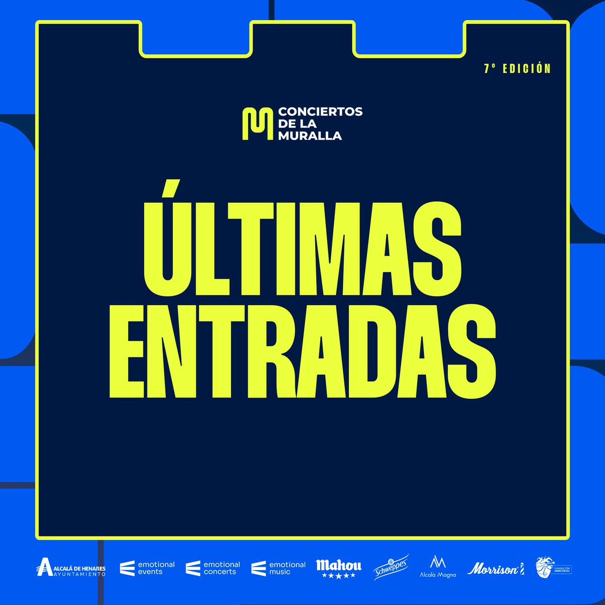 💥 ¡Presta atención porque tenemos una noticia que daros! Quedan muy pocas entradas para ver a Isabel Pantoja y Sergio Dalma en #LosConciertosdelaMuralla2024 😱

‼ Sabemos que no quieres perdértelo, así que corre a por ellas en nuestra web: losconciertosdelamuralla.com/entradas