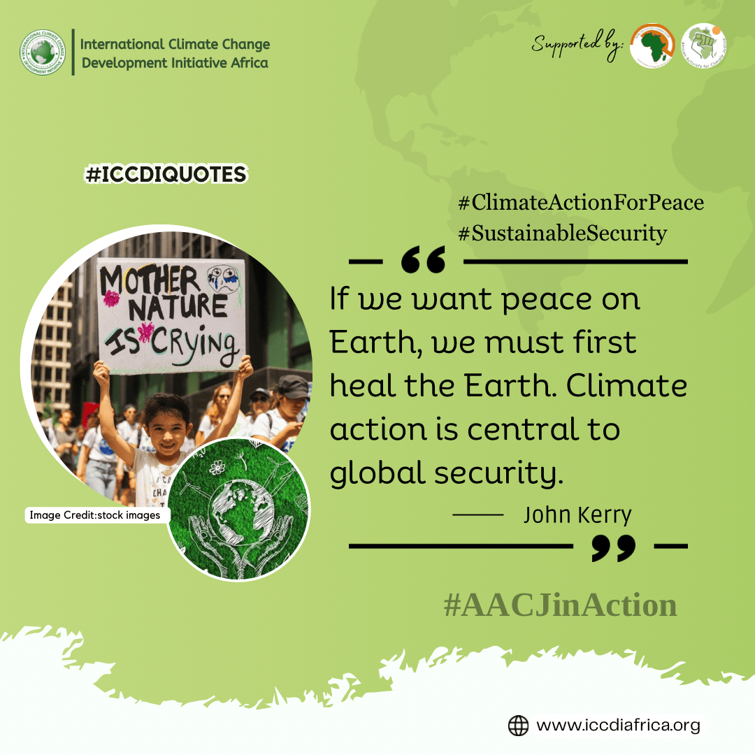 ClimateWed's tweet photo. If we want peace on Earth, we must first heal the Earth. Climate action is central to global security.” — John Kerry

#ClimateActionForPeace #SustainableSecurity #AACJinAction https://t.co/2qrOXomQOs