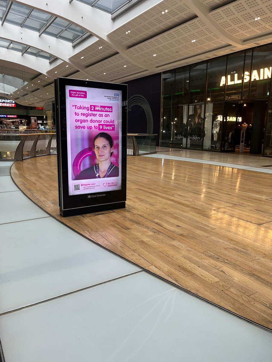 Midlands Organ Donation Team (@midlandsorgan) on Twitter photo If you head down to the Derbion shopping centre, you may spot one of our clinical leads and specialist nurses. Scan the QR code - register your decision. #leavethemcertain #30yearsoforgandonorregister If you head down to the Derbion shopping centre, you may spot one of our clinical leads and specialist nurses. Scan the QR code - register your decision. #leavethemcertain #30yearsoforgandonorregister