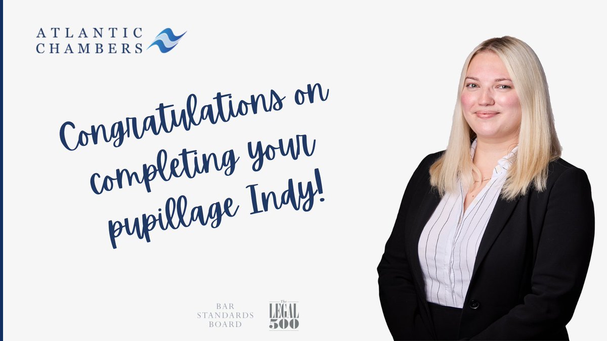 Indy Alley congratulations to you and welcome to life as a tenant, specialising in chancery and commercial law. We are looking forward to working with you for many years to come.
#congratulations #newtenant #greatfuture #chancery