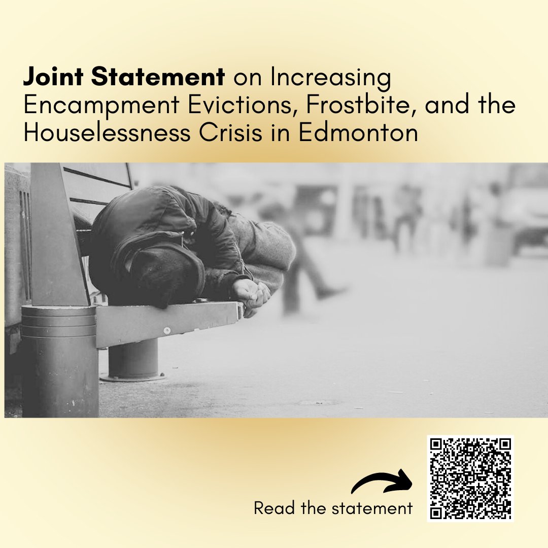 Read the joint statement issued by 10 orgs working to protect the well-being and human rights of their fellow #YEG citizens caught in the current houselessness crisis.

Read more: bit.ly/3TI8BJx

#HousingCrisis #YEG #JHC