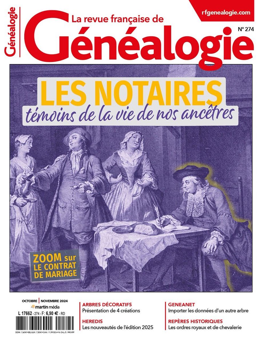 📣 Votre numéro de rentrée est disponible ! 
• Les notaires, témoins de la vie de nos ancêtres • Le contrat de mariage • Comment importer les données d'un arbre à l'autre ? • Quatre créations d'arbres créatifs...
▶ Découvrez le sommaire détaillé : buff.ly/3XAI3Lg