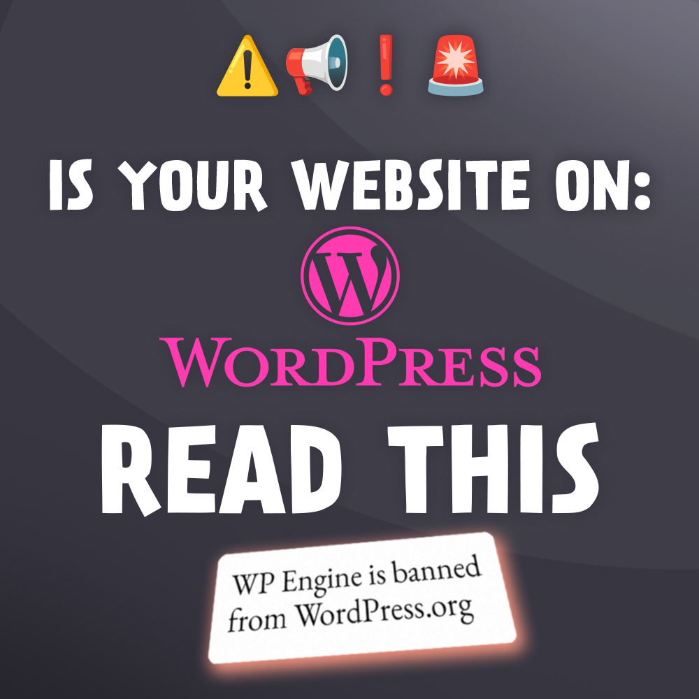 eddioGFX's tweet image. 🚨 WordPress BAN! 🚨
Is your website down or slow? WordPress.org blocked WP Engine users from updates and plugins. Act now and redesign your site
📲 Hire eddiogfx for website design, SEO &amp;amp; branding.
#eddiogfx #wordpress #wpengine #ukbusiness #wolverhampton #Birmingham