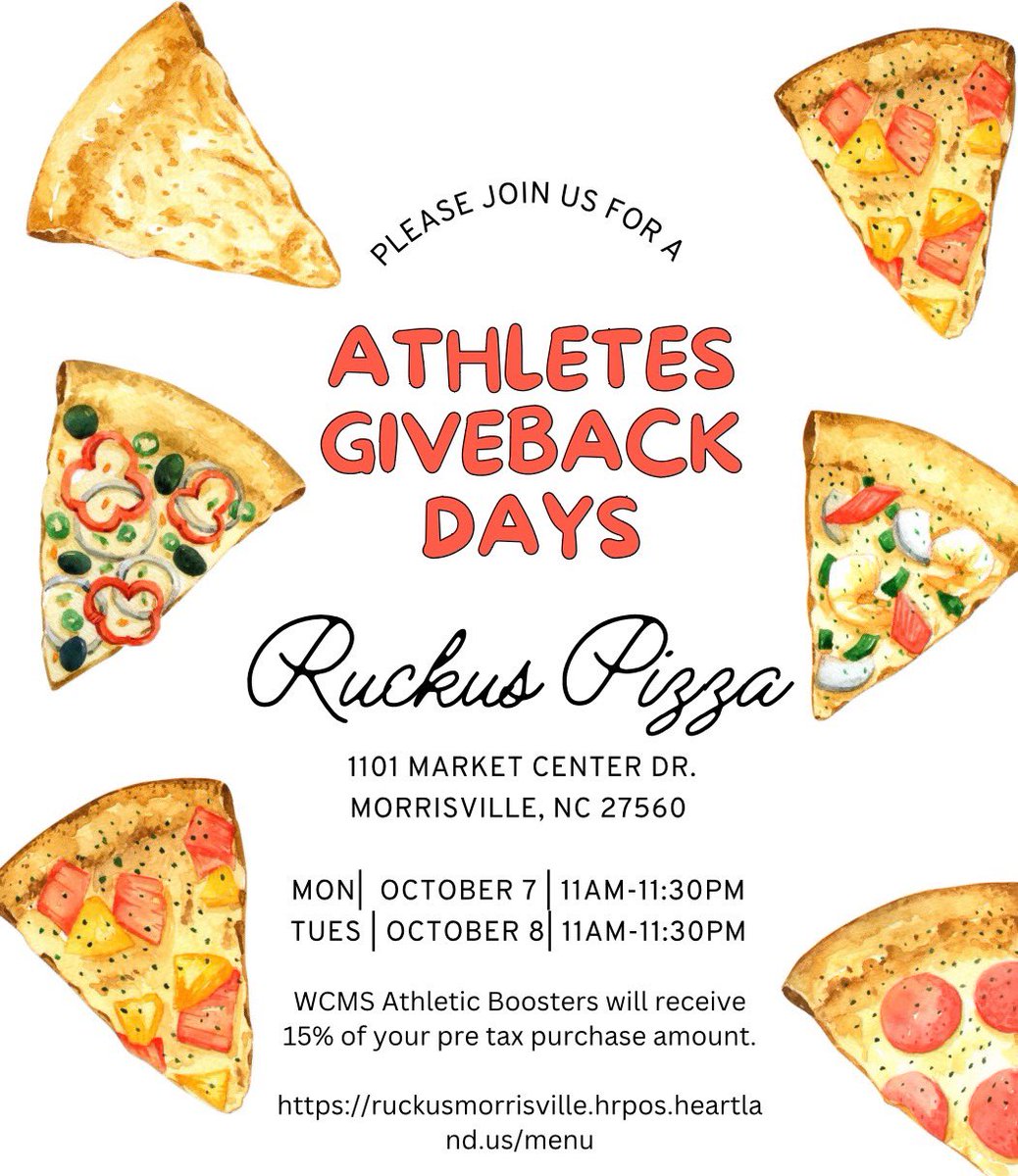 wcaryathletics's tweet photo. Save the dates for our 1st giveback of the year! #wcmsathletics #wcmsheartwork2024 #goimps https://t.co/bAZmfugMwI