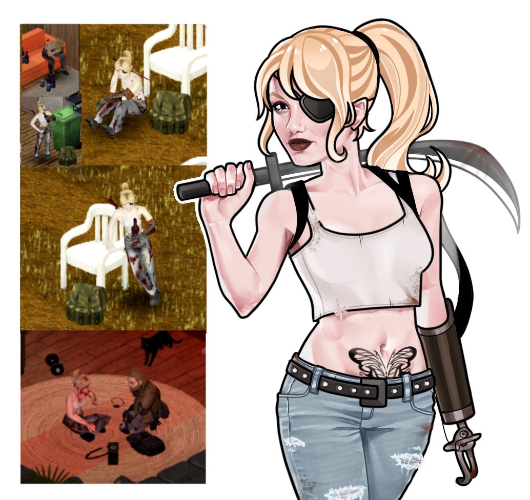 Art of my survivor Ashley Parker ✨
#projectzomboid <a href="/theindiestone/">The Indie Stone</a>