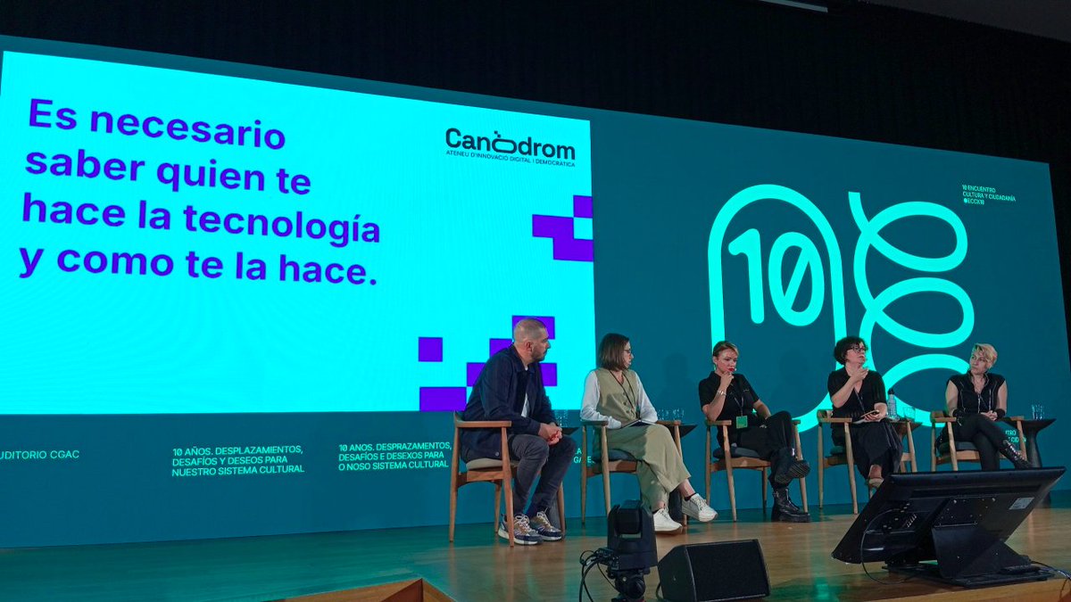 ✨Avui viatgem al #XEncuentroCulturaYCiudadania a Santiago de Compostela per parlar de cultura digital diversa i participativa! 

«Apostem per una 💻tecnologia lliure, oberta i respectuosa, on tothom pugui decidir i participar.» 

🙌🏽El Canòdrom n'és un exemple pioner!