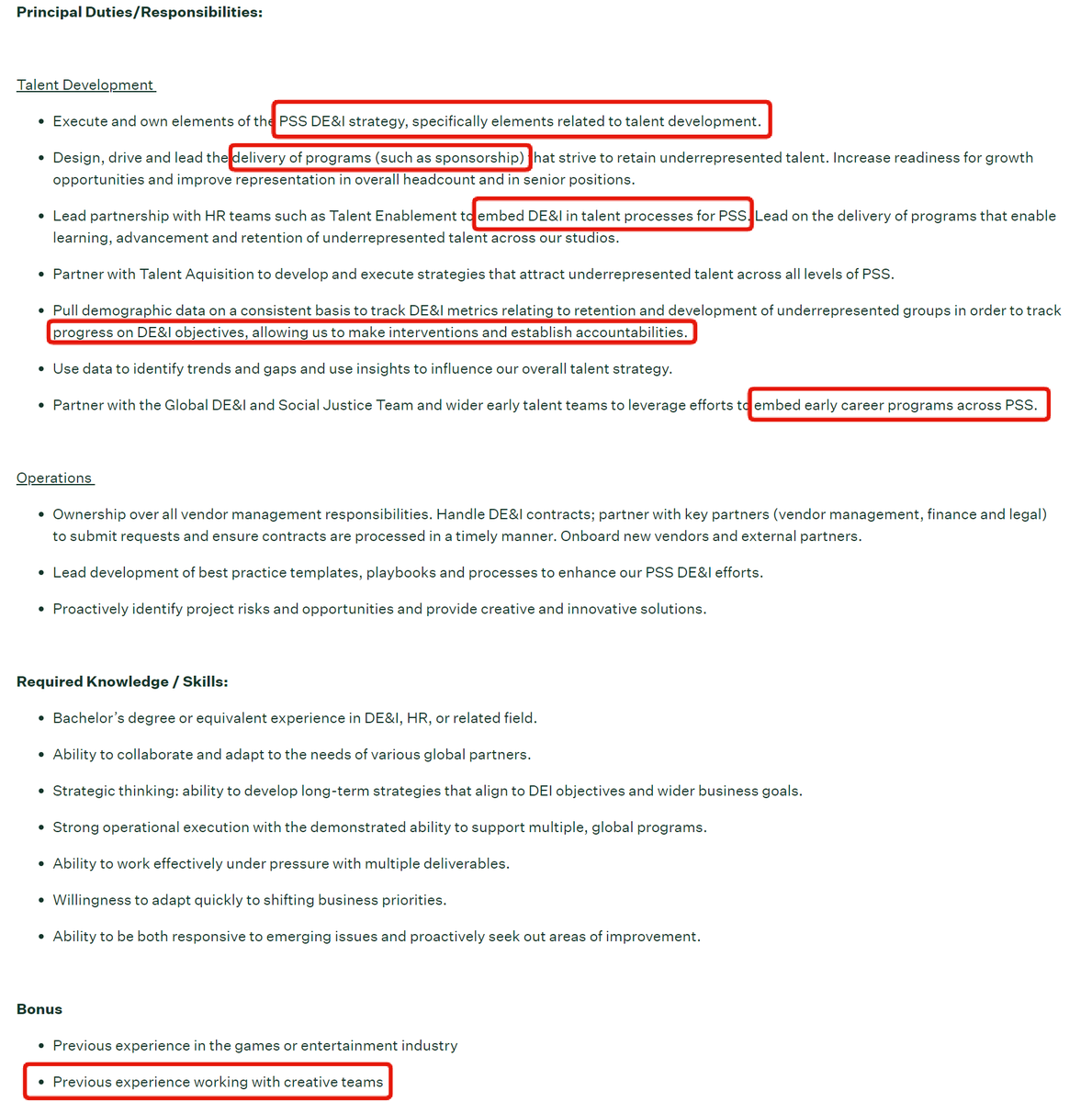 Grummz's tweet photo. Sony Playstation LEANS into MAJOR DEI effort as they ramp up DEI department hiring.

In a time when companies are shedding these toxic programs, Sony is looking for more staff to embed on creative teams, INTERVENE in teams that aren't hiring enough based on quota...(unlawful in the US).

Hire for merit, not quota.

@PlayStation