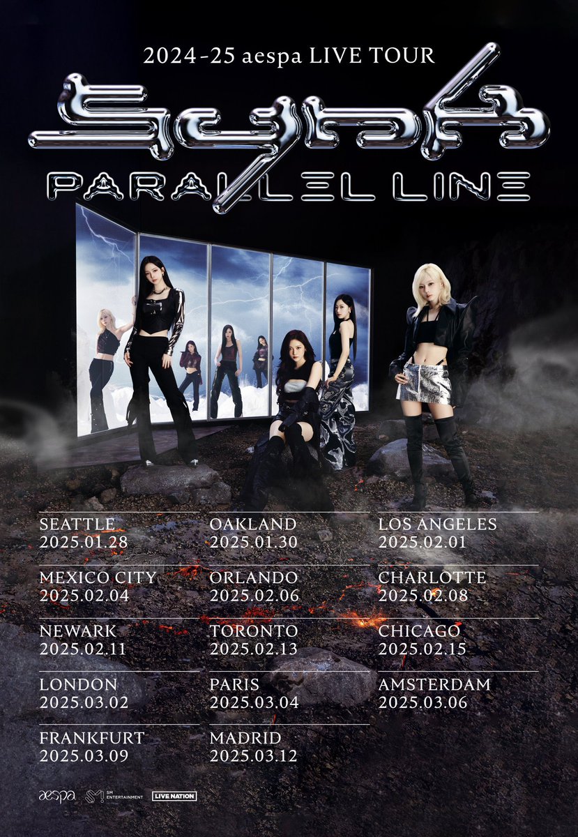 PopBase's tweet photo. aespa announces second leg of the SYNK PARALLEL LINE Tour. https://t.co/qAatz3Fl6T