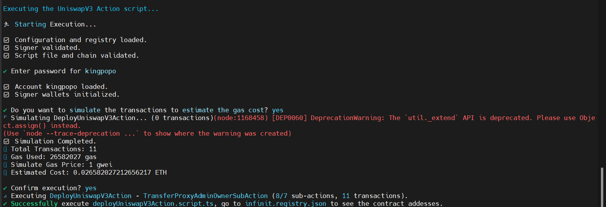 Smooth and velvety as a fine pumpkin soup on a beautiful autumn day.
what I'm talking about?
I'm talking about deploying the Uniswap V3 protocol smart contracts on the Holesky using <a href="/Infinit_Labs/">INFINIT</a>