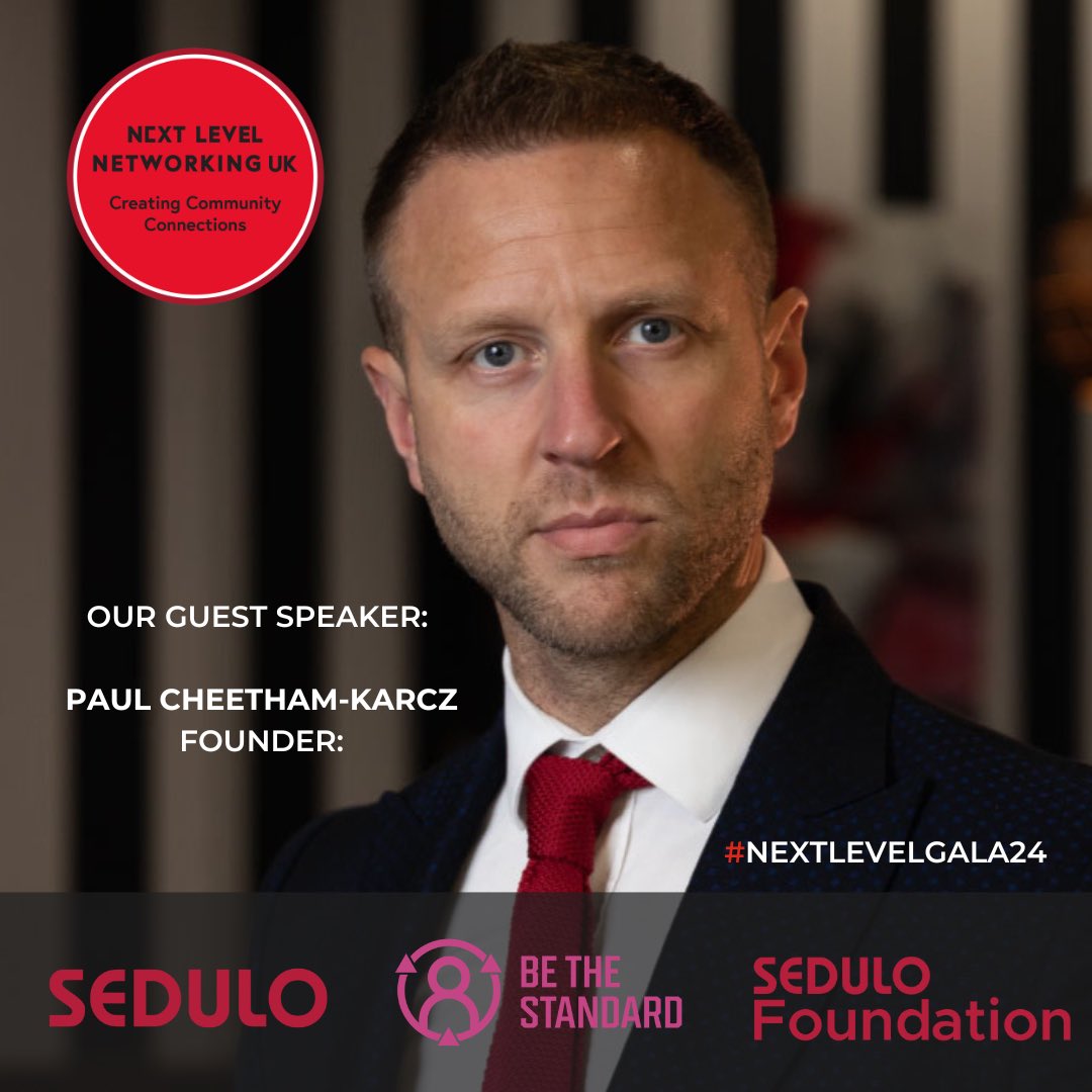 Introducing our Guest Speaker for the #NextLevelGala24…👏

📆 Thur 31st Oct
⏰ 3.30pm - 8.30pm
📍 <a href="/vocohotels/">voco hotels by IHG</a> - #Manchester 
🎤 <a href="/PaulCKSedulo/">Paul Cheetham-Karcz</a> | Founder <a href="/sedulo_group/">Sedulo</a>

📲 Read more on Paul &amp; book now: nextlevelconsultancy.co.uk/event/next-lev…

#CreatingCommunityConnections ⭕️
#NextLevelNetworking
