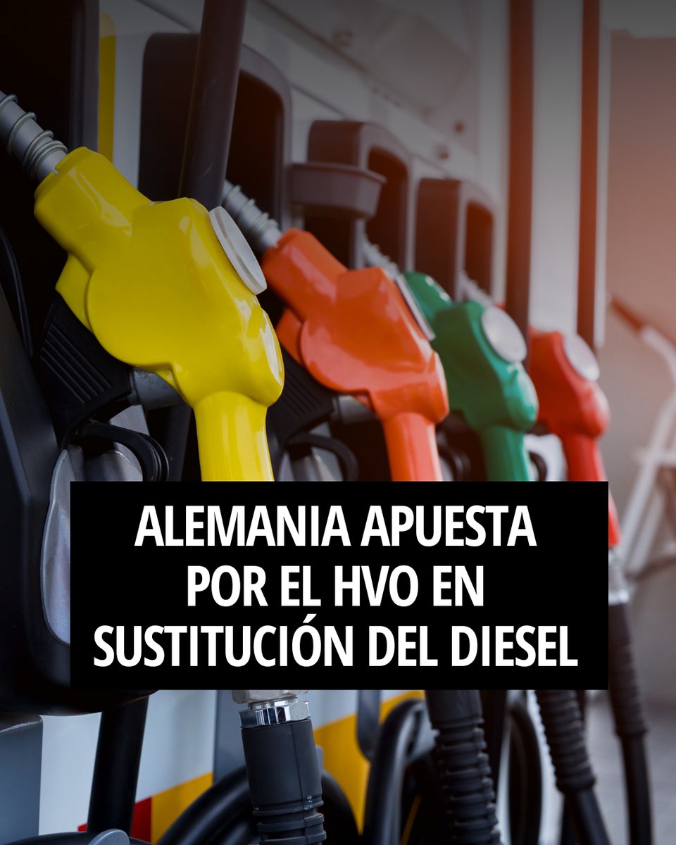 TranscardES's tweet photo. 🇩🇪🔋En #Alemania ya apuestan por el #HVO como sustituto del diésel.

🔬 Estudios realizados por las autoridades del país indican que este #biocombustible puede reducir las emisiones de CO2 entre un 70% y un 90% en comparación con el diésel convencional 🌱💨 https://t.co/g6pZcmbQhu