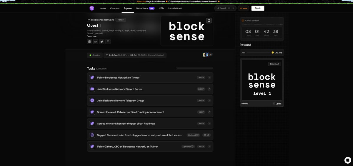 hitasyurek's tweet photo. 🪂 @blocksense_ 3 seriden oluşan quest duyurdu!

İlk Quest serisi basit sosyal medya görevlerinden oluşuyor kendileri @a16zcrypto 'dan destek alarak hızlandırma programına katılmışlar.

Şuan 4m $'da gördüğüm bir yatırımları var maliyeti yok fazla işlemleri yapan da görmedim yapıp kenara atabilirsiniz.

https://t.co/LdEmFqqZ2w #Intract