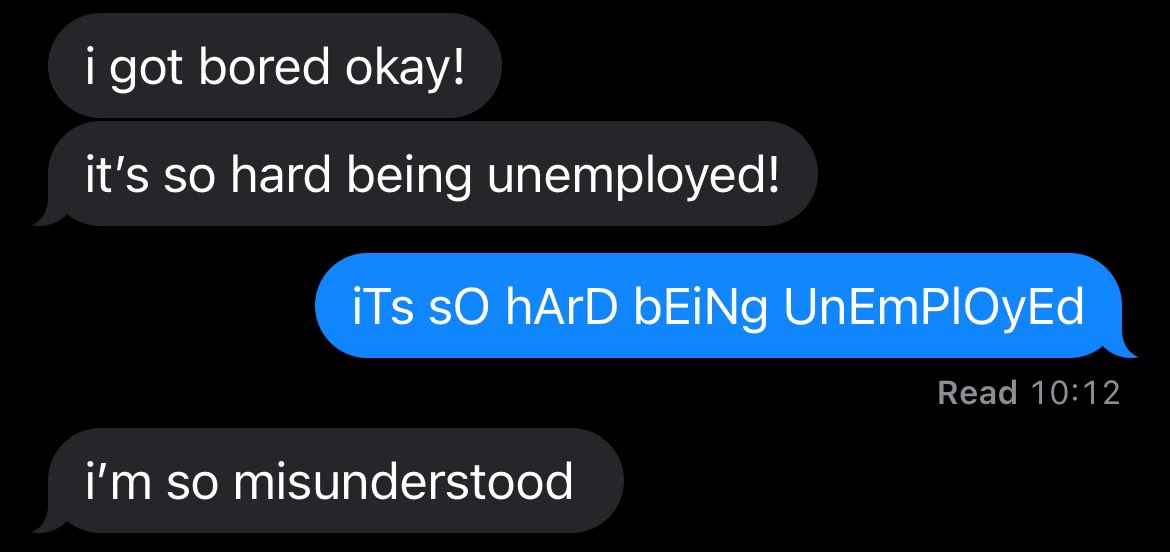 wrenby99's tweet photo. your unemployed friend on a thursday at 10am https://t.co/bD9UG1Sudb