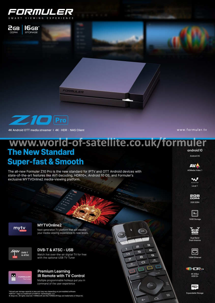 WoSShop's tweet photo. Formuler Z10 Pro back in stock! This is one our best selling Formuler models! Superb spec supporting MYTVOnline 2! Only £109.99! https://t.co/qA6OUyjvd9
2 YEAR HARDWARE WARRANTY INCLUDED when buying direct from us! FREE UK NEXT WORKING DAY DELIVERY! https://t.co/aZiVLZFsjy