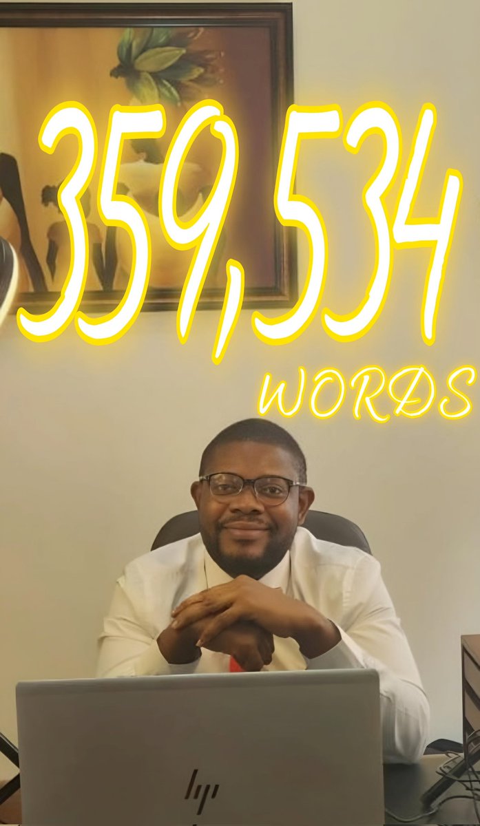 I FINISHED MY FIRST DRAFT😭😍 
4 YEARS
957 pages
359,534 words
ONE African fantasy murder mystery

Glory to God💯💪 

#WritingCommunity #writerslift #booktwt #blessed #thankGod