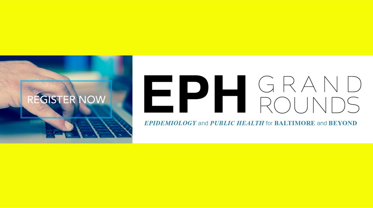 Join us virtually TODAY at noon, Thursday, September 26, 2024, for another edition of EPH Grand Rounds. Featuring two research practicums. Register Here:
umaryland.zoom.us/meeting/regist…