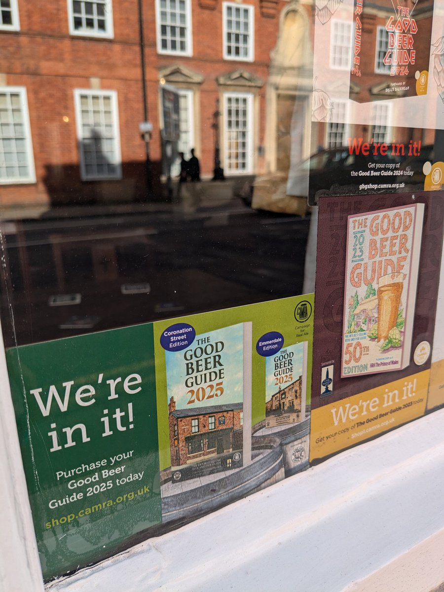 Window sticker day!! 
Very pleased to announce we've made it into the Good Beer Guide 2025. Thanks to our amazing staff, all the breweries who've supplied us and everyone who's enjoyed a pint with us. There's no good beer without good people. 

#GoodBeerGuide #CAMRA #CaskAle