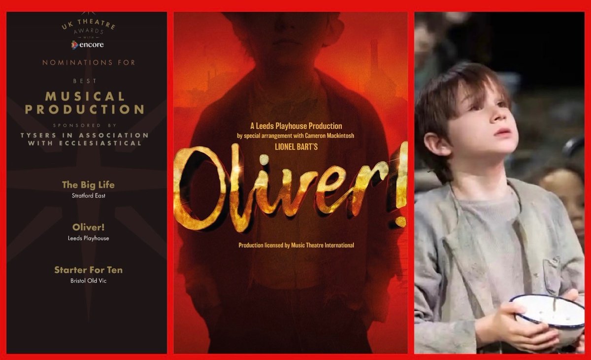 Congratulations to all involved with <a href="/LeedsPlayhouse/">Leeds Playhouse</a> production of Oliver! on your UK Theatre Awards nomination. Especially proud of Theo who shared the role of Oliver 
#UKTAwards #Oliver #musical #theatre