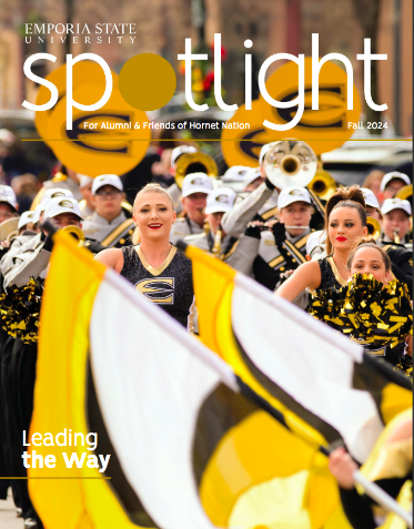ThePhillipTutor's tweet photo. The Fall 2024 edition of Emporia State University's Spotlight magazine answers this vital question: What is the favorite coffee drink of Starbucks VP and ESU alum Dennis Brockman? https://t.co/jCWqhtS4ux https://t.co/ECE9lztAyd