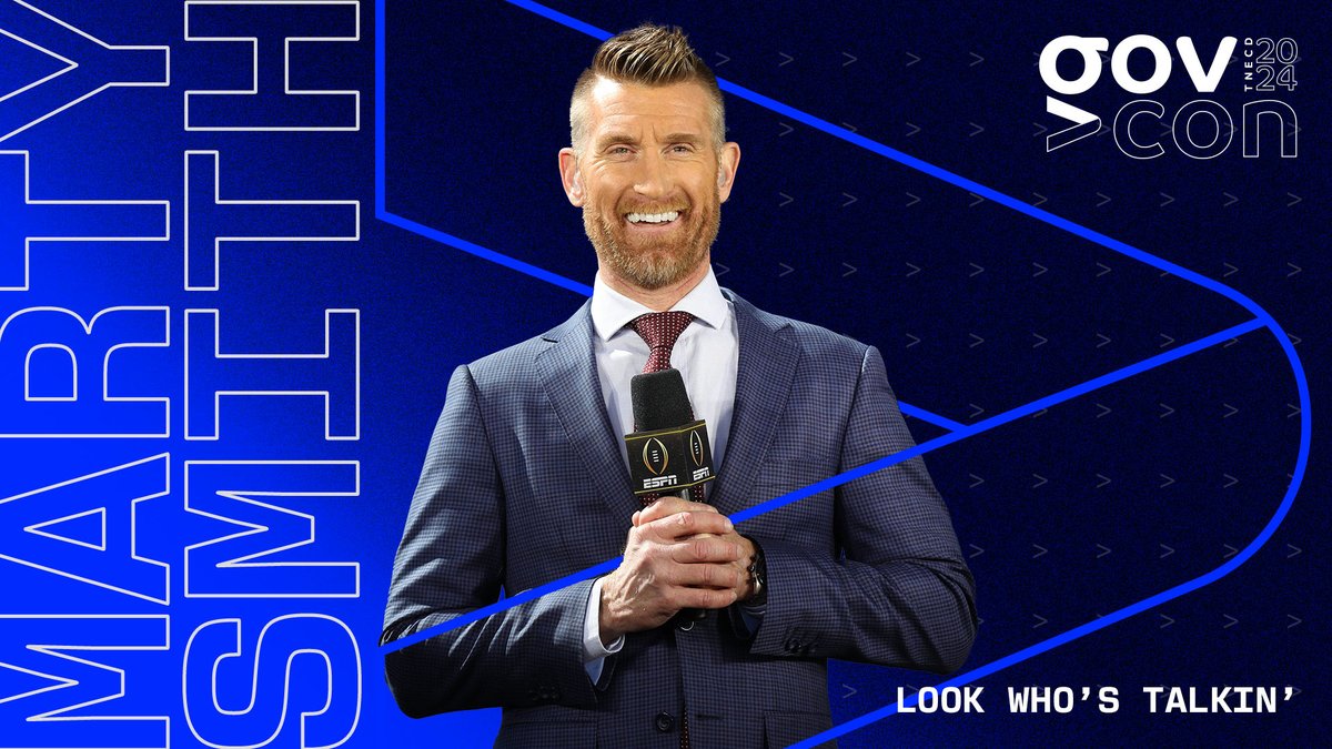 TNECD's tweet photo. We're excited to announce @martysmithespn will be joining us as a special guest at the #GovCon24 tailgate reception on Oct. 17. 🙌
This event is all about channeling your game day spirit, so leave the formal attire at home and come dressed in your favorite sports team gear. 🏈 https://t.co/1nJo4yjdcj