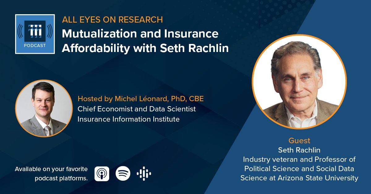 Dr. Michel Leonard (@drmleonard) on Twitter photo In Ep. 1 of <a href="/iiiorg/">Insurance Information Institute</a>'s new podcast miniseries, All Eyes on Research, I speak with 30-year #insurance industry veteran <a href="/RachlinSeth/">Seth Rachlin</a>, who is now a Professor of Political Science and Social Data Science at <a href="/ASU/">Arizona State University</a>. Listen now: spoti.fi/3Niweot In Ep. 1 of <a href="/iiiorg/">Insurance Information Institute</a>'s new podcast miniseries, All Eyes on Research, I speak with 30-year #insurance industry veteran <a href="/RachlinSeth/">Seth Rachlin</a>, who is now a Professor of Political Science and Social Data Science at <a href="/ASU/">Arizona State University</a>. Listen now: spoti.fi/3Niweot