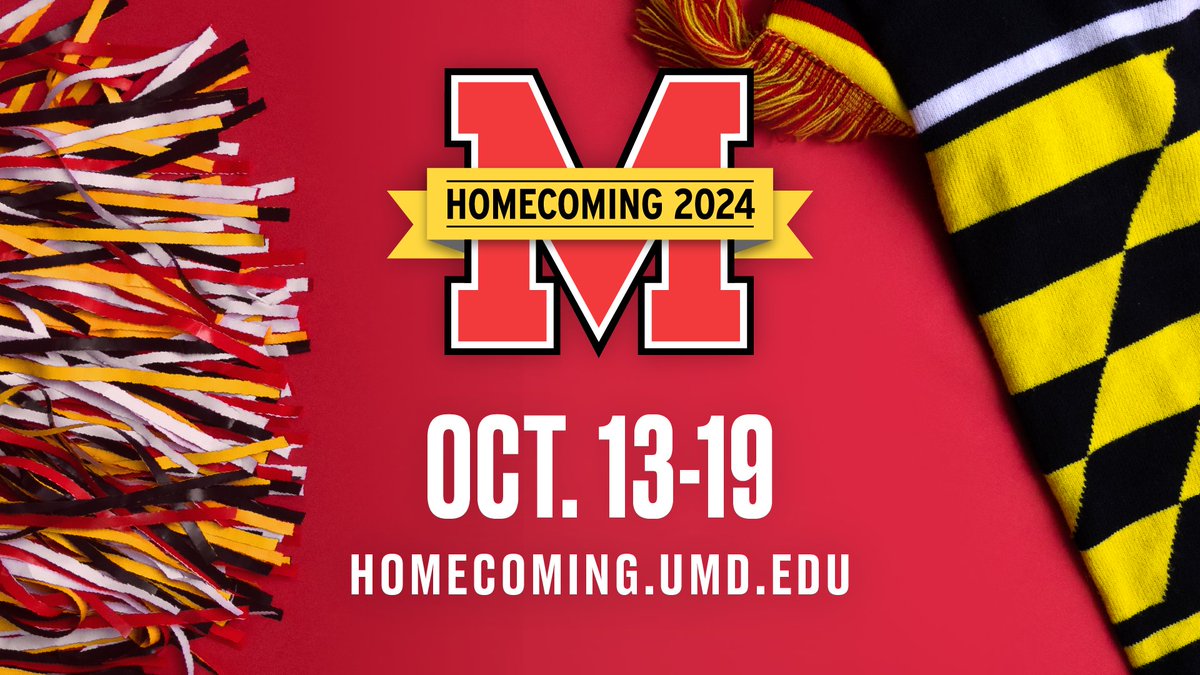 #UMDHomecoming Week is right
around the corner! 👀

Visit homecoming.umd.edu to
learn more about the weekʼs festivities!