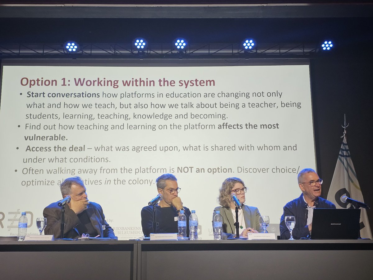 Datificación como colonización, plataformas como el territorio de ese proceso. Implicancias ontológicas y epistemológicas.

Plataformización como algo que va mucha más allá de Google Classroom. 

Trabajar dentro/contra/más allá del sistema/plataformas.