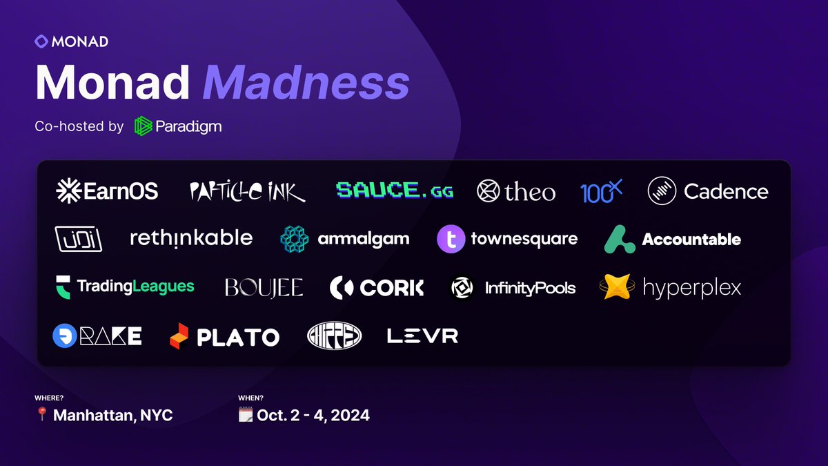 I think Monad is taking care of almost all dapps for whole ecosystem growth and it's very meaningful process! <a href="/monad_xyz/">Monad</a>