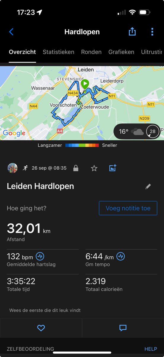 Vandaag laatste lange duurloop gedaan als voorbereiding ⁦<a href="/TCSadammarathon/">TCSAmsterdamMarathon</a>⁩ . Twee ⁦<a href="/RunningBlind1/">Running Blind</a>⁩ lopers meegenomen die ook gaan meedoen met Amsterdam Marathon op 20/10. Lekker gelopen onder aardige weersomstandigheden. ⁦<a href="/loopmaatjes/">Loopmaatjes</a>⁩ ⁦⁦<a href="/RunningBlind/">RunningBlind</a>⁩
