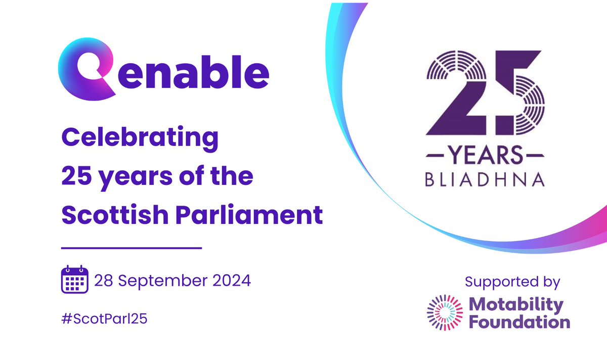 Enable’s youth group is excited to attend the celebration of 25 years of the Scottish Parliament. Young People from our youth group and our 
co-ordinators will be there to witness history in the making.

#ScotParl25