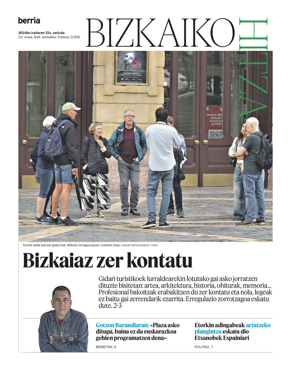 Biharko Bizkaiko Hitzan:
🟢Gida turistikoak 
🟢Ander Ucelayren zutabea 
🟢Gotzon Barandiarani elkarrizketa
🟢Politika orokorreko bilkura
🟢Arnasetik bideo-sormen lehiaketa
🟢Ehunka sarearen Kortes 23 ekimena
🟢Putxerak
🟢Ondarearen Jardunaldiak
🟢Ion Laskurain fisioterapeuta