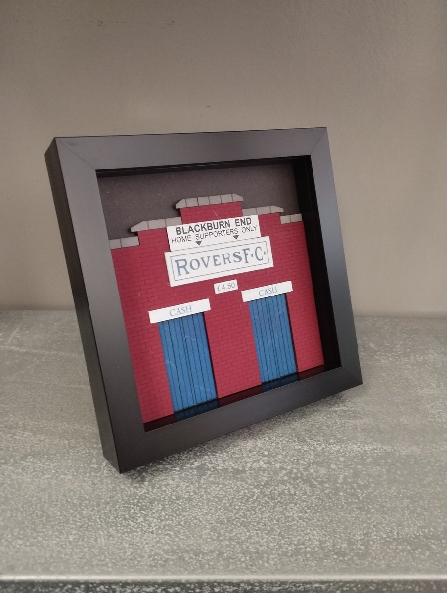 TinyGrandstands's tweet photo. Framed Old Blackburn End Turnstiles 6"x6"

Approx. 152x152x35mm

Acrylic, Plywood &amp; Black MDF Material in a Plastic and Glass Frame

£25.00 Available from https://t.co/3Ruf8mCvaT

#blackburnrovers #Rovers #brfc https://t.co/vDWNq8VlWP