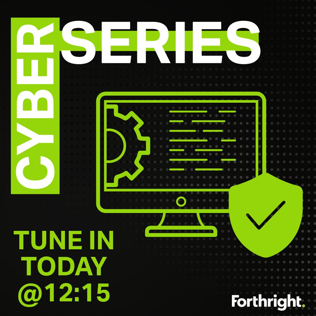 ✔️ Tune in today for the next episode of Forthright's cyber series, where we explore the latest trends and innovations in cybersecurity. Whether you're a pro or just starting out, there's something for everyone! 

👉 Register here: hubs.ly/Q02N62bl0. See you there!