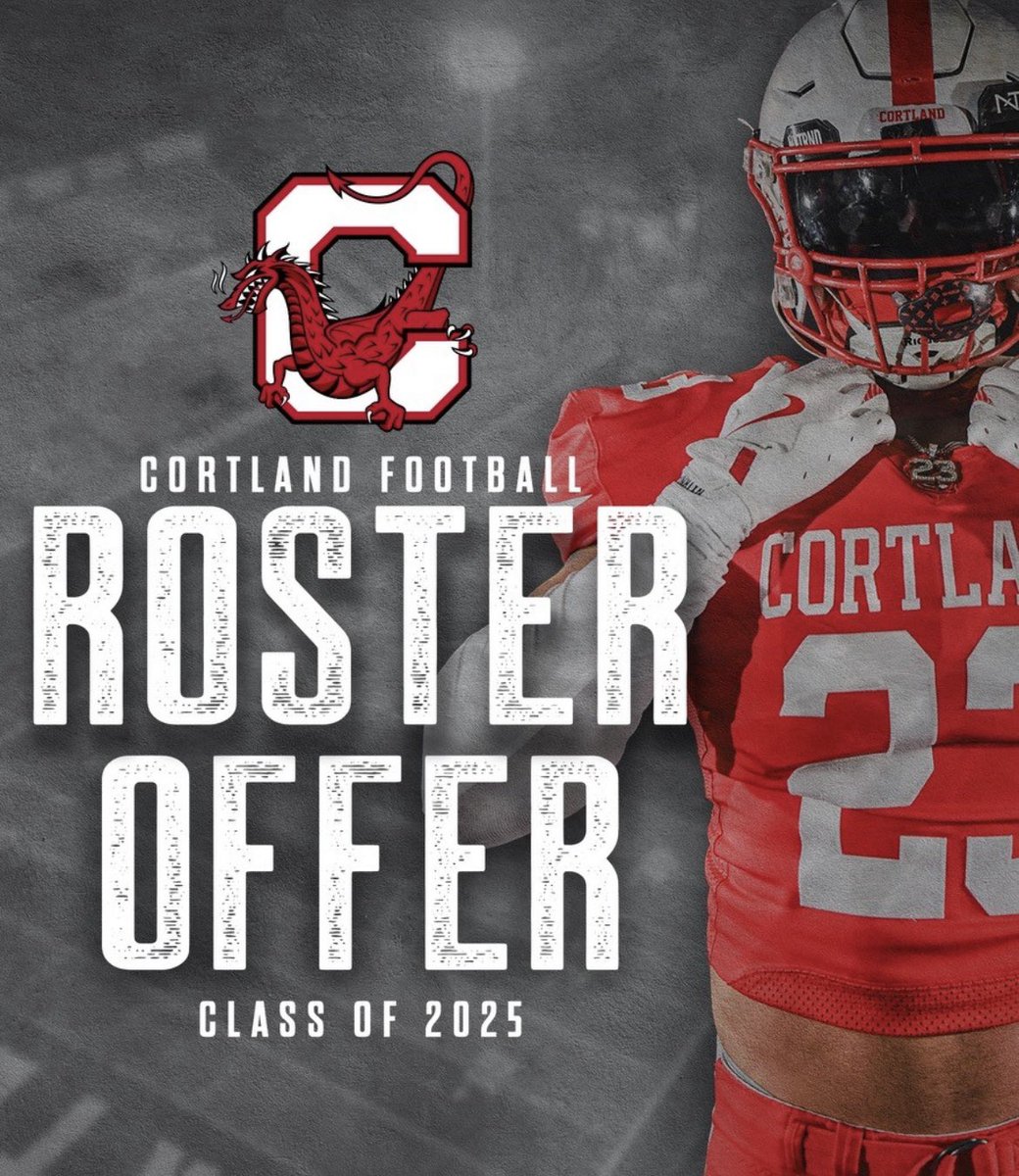 I’m super excited, and blessed to have received my second D3 🅾️ffer, from <a href="/_CoachCushing/">Steve Cushing</a> and <a href="/CortlandFB/">SUNY Cortland Football</a> Thank you so much!!!