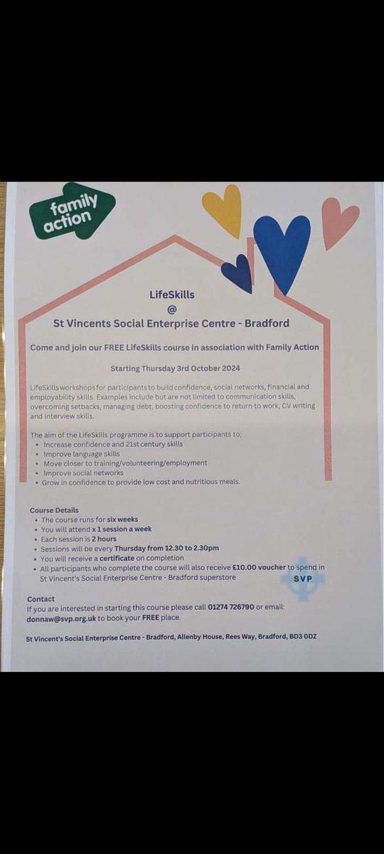 ManninghamProj's tweet image. A FREE Lifeskills course starting next week #FamilyAction