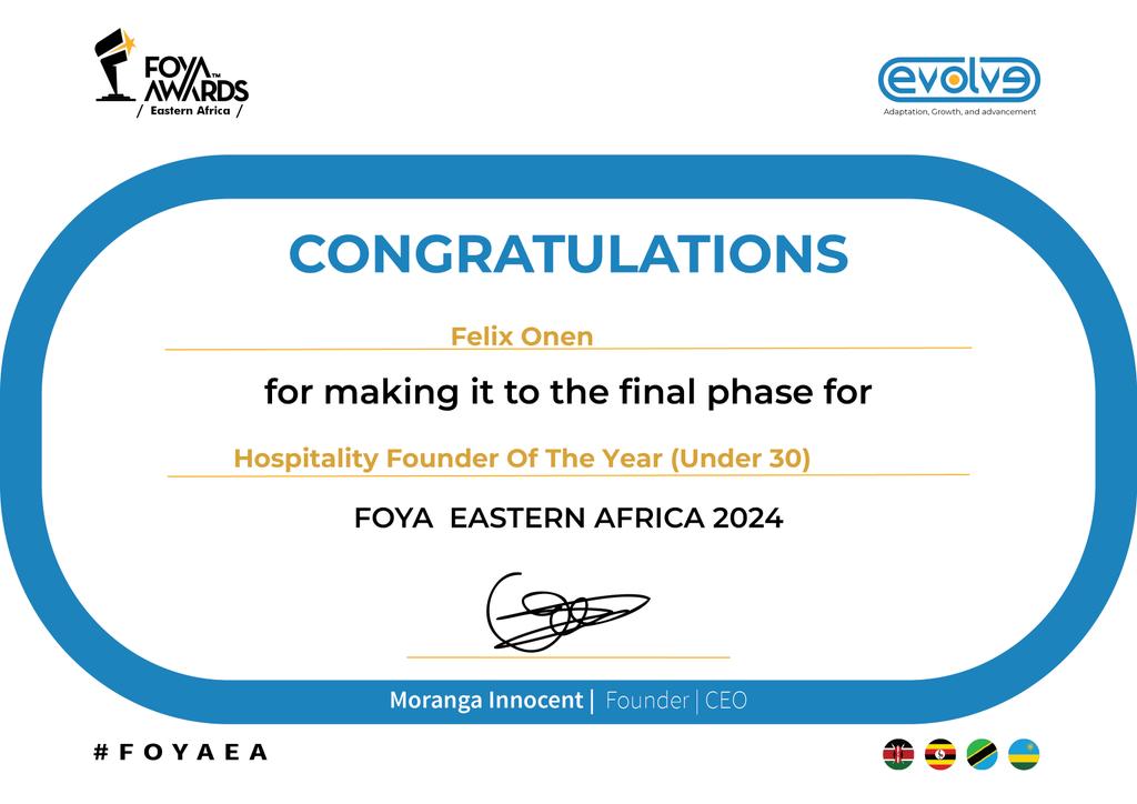 OnenGroup1's tweet photo. #OnenGroup

Our Founder and Chairman was nominated by FOYA global as the hospitality Founder of the Year Eastern Africa. Congratulations boss.   #Awards.  #Foya https://t.co/DFsLhYjqci