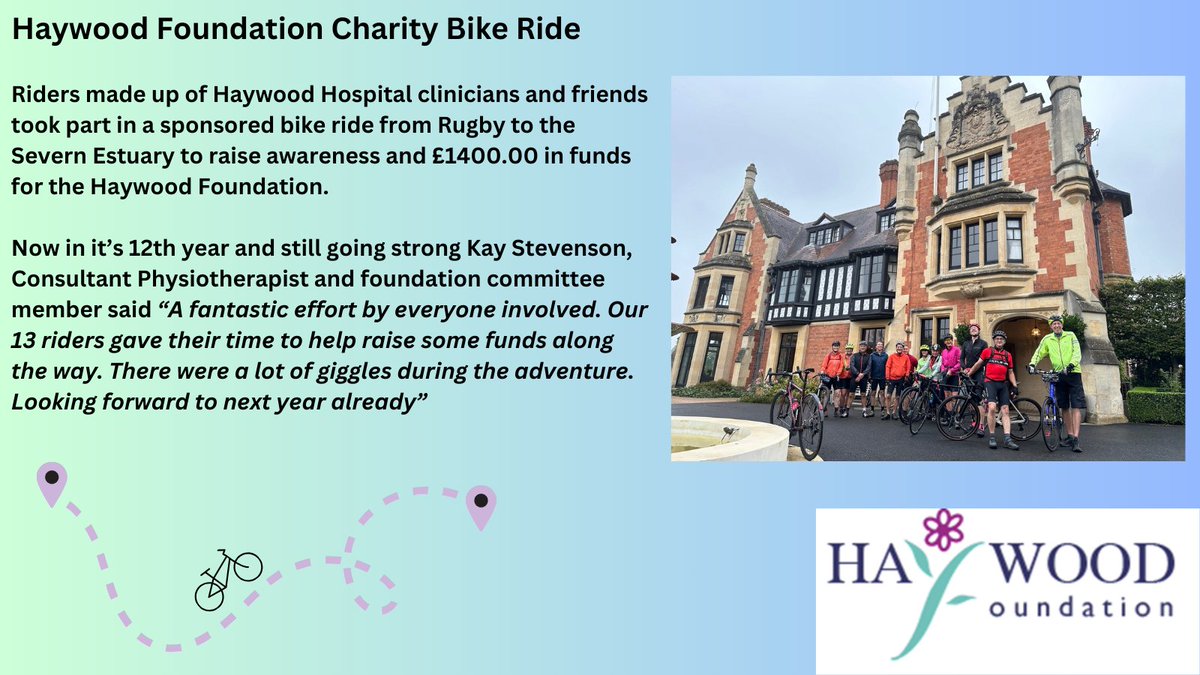 You can continue to show your support here justgiving.com/haywoodfoundat…
#bikeride #Arthritis #ChronicPain #rheumatology #MSKconditions