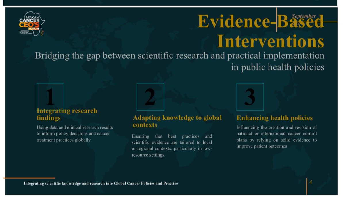 African Cancer CEOs (@africancerceos) on Twitter photo Evidence-based medicine (EBM) is crucial for enhancing cancer care. It ensures effective treatments, reduces practice variability, and builds patient trust. #EBM #CancerCare <a href="/Dr/">Dan Rowden</a>. Laila hessissen. Evidence-based medicine (EBM) is crucial for enhancing cancer care. It ensures effective treatments, reduces practice variability, and builds patient trust. #EBM #CancerCare <a href="/Dr/">Dan Rowden</a>. Laila hessissen.