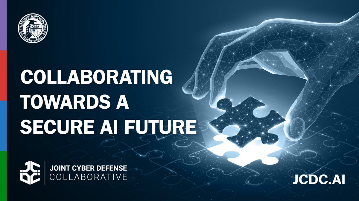 CISACyber's tweet photo. 🤖 Our #JCDC-led #AI Cyber Tabletop Exercise in San Francisco united industry &amp; government partners to refine an AI Cybersecurity Incident Collaboration Playbook. This effort strengthens cooperation to address evolving threats in AI security. Learn more👉 https://t.co/moMgN8ltWq https://t.co/YkvE1ZSgXP